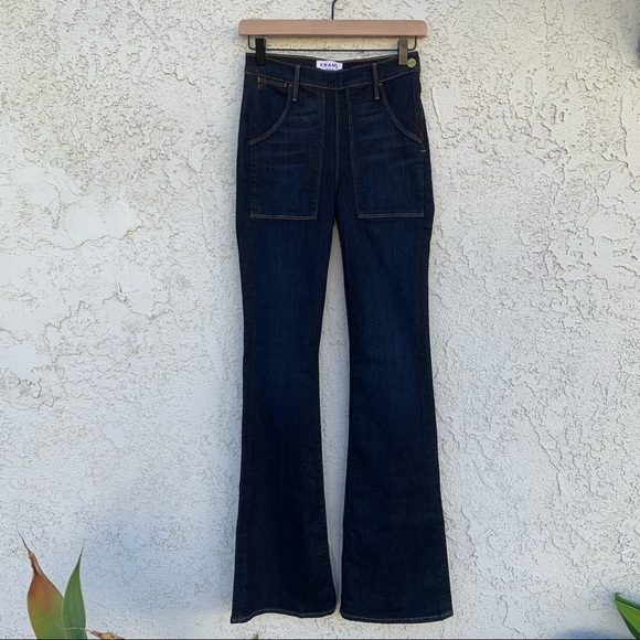 NWOT Frame - Le Flare de Françoise High Waist Flare Jeans in Queens Way - Picture 5 of 8
